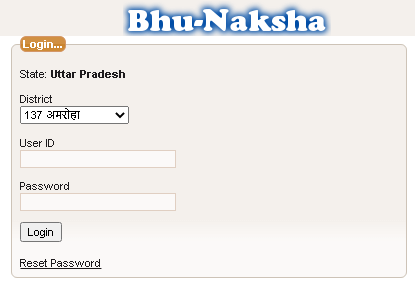 up bhu naksha login page