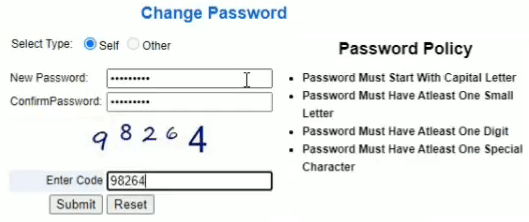 पासवर्ड रीसेट के बाद पासवर्ड फॉर्म बदलें- पे मैनेजर